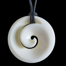 Load image into Gallery viewer, Small Hei Koru, hand crafted bone pendant-0