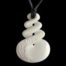 Load image into Gallery viewer, Engraved Triple Twist, handcrafted bone pendant-0