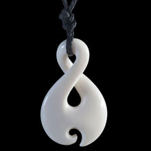 Load image into Gallery viewer, Small Twist Koru, hand-crafted bone pendant-0