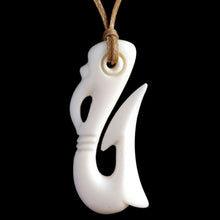 Load image into Gallery viewer, Stevie Ray Matau (2 Sizes) hand crafted bone pendant-1
