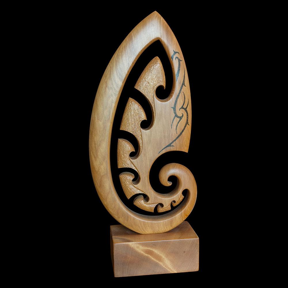 Large Kauri Koru Sculpture by Kerry Thompson